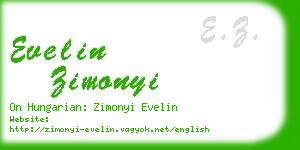 evelin zimonyi business card